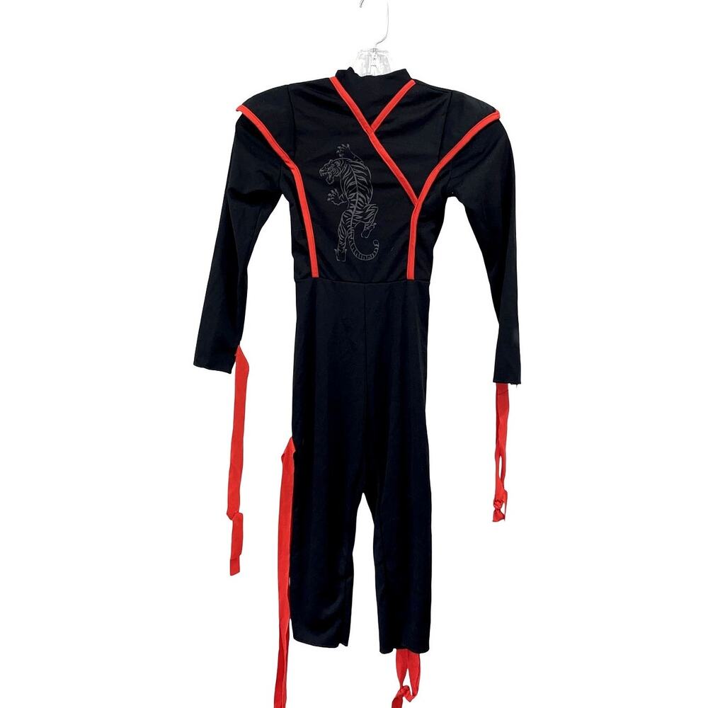 Ninja Samurai Kids Halloween Costume Boy Black Red Tiger Size S